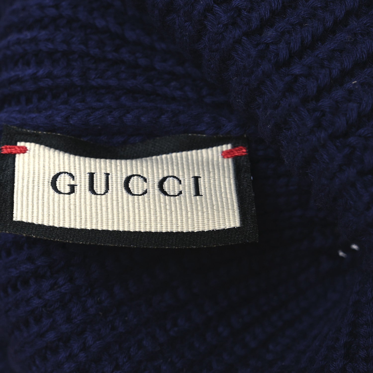 Wool Cashmere Knit Interlocking G Beanie Hat S Blue