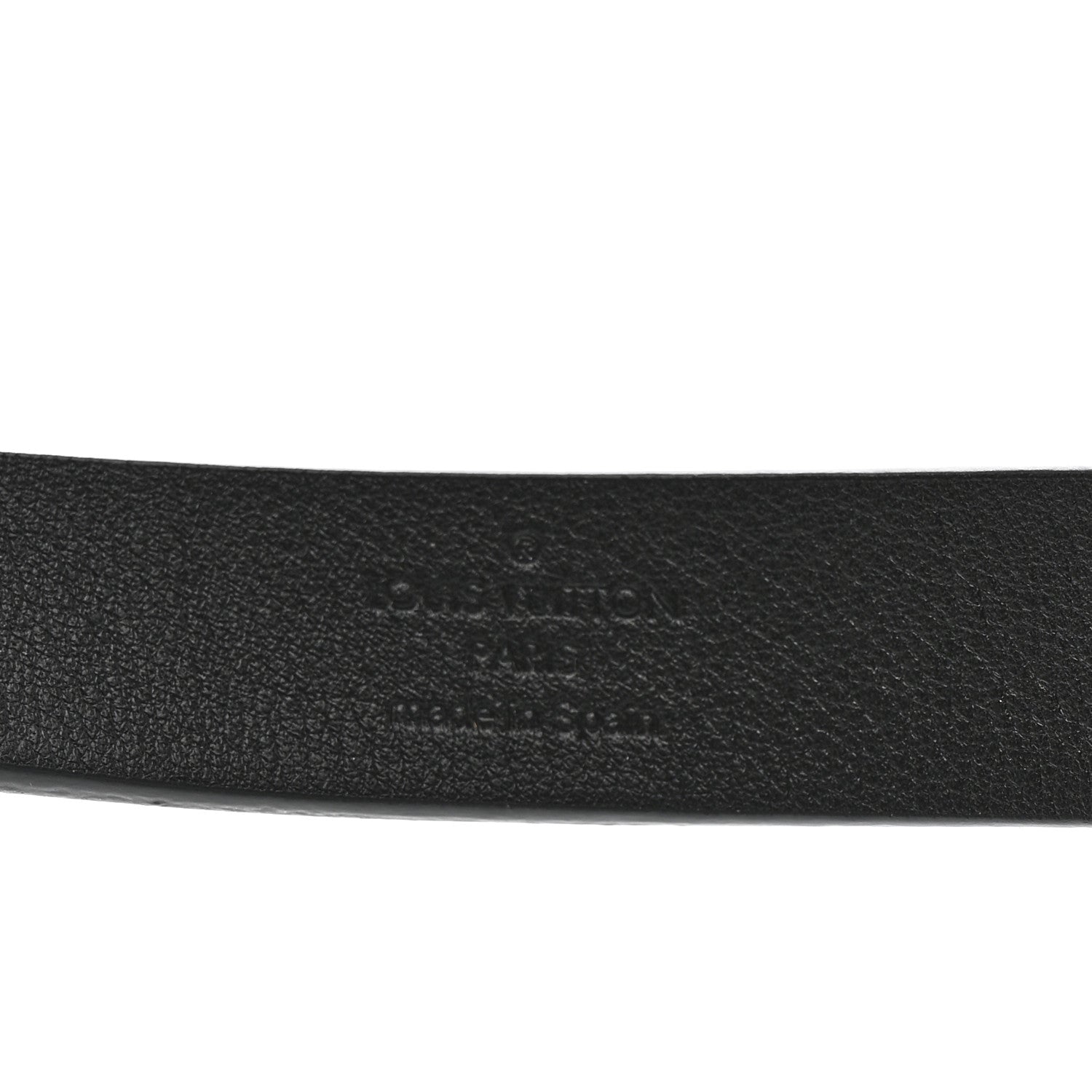 Calfskin Embossed LV Initiales 20mm Belt 75 30 Black