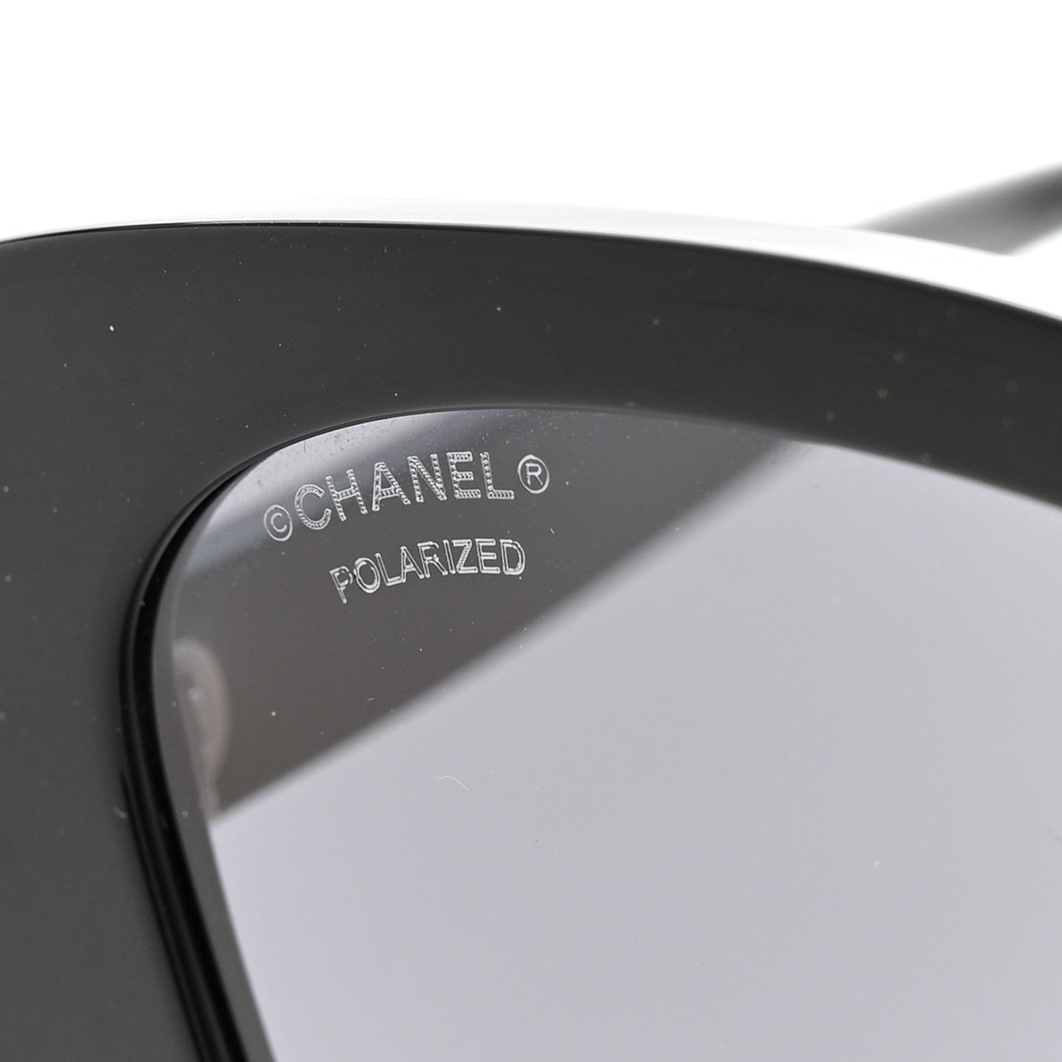 Acetate Strass Polarized Square Sunglasses 5422-B Black