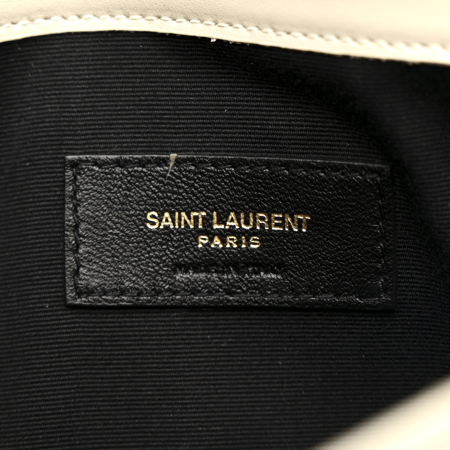 Smooth Shiny Calfskin Uptown Pouch Blanc Vintage