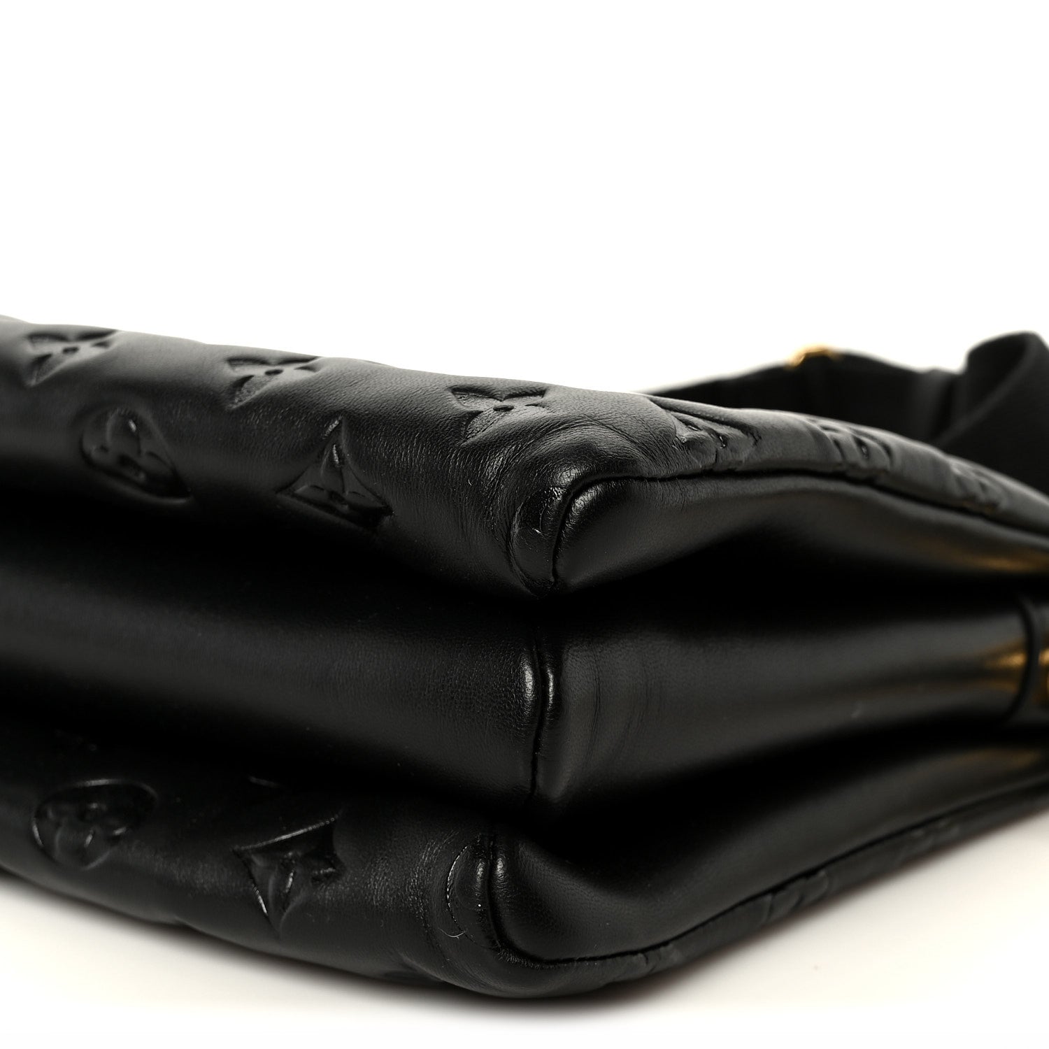 Lambskin Embossed Monogram Coussin PM Black