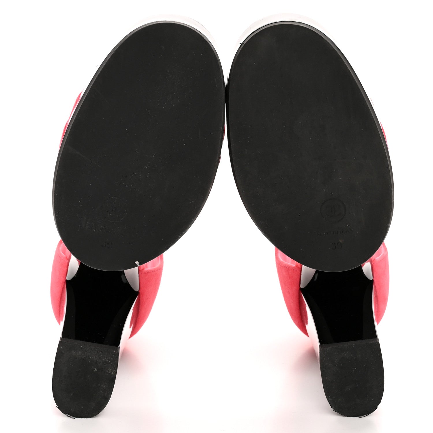 Patent Suede CC Platform Pumps 39 Dark Pink Black