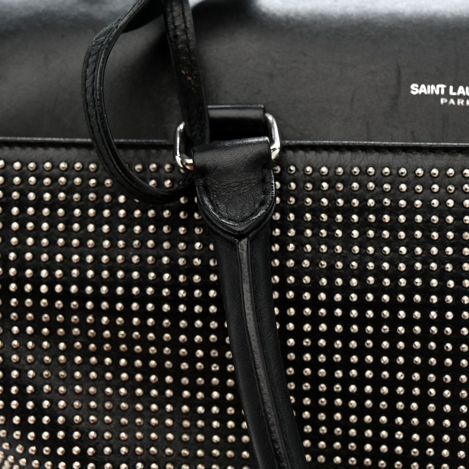 Calfskin Studded Classic Duffle 6 Black