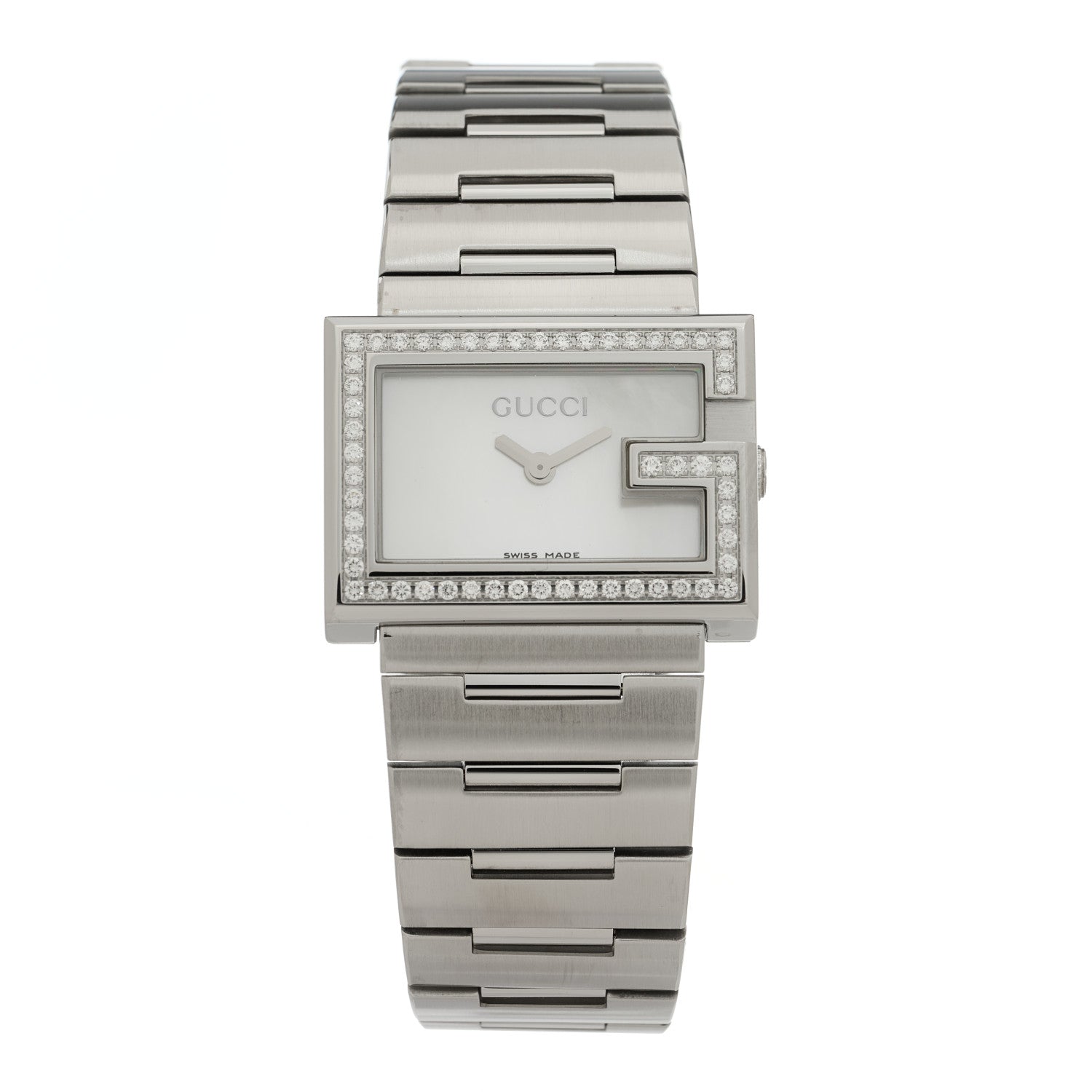 Stainless Steel Diamond Bezel Mother of Pearl 31mm 100L Quartz Watch