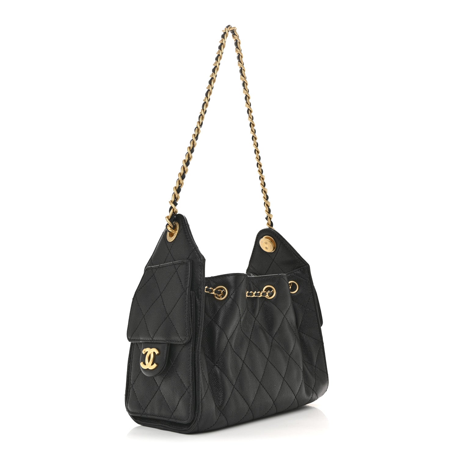 Caviar Quilted Mini Chanel 25 Handbag Black