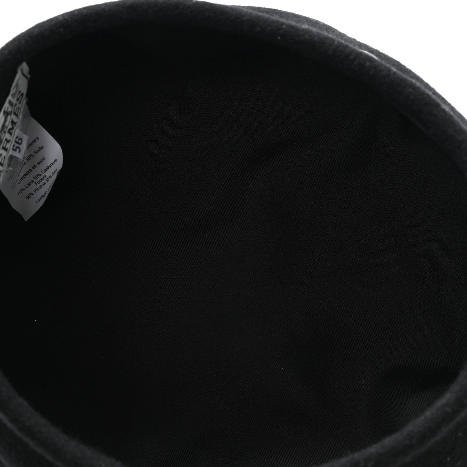 Wool Cashmere Saint Honore Drap Beret 56 Black