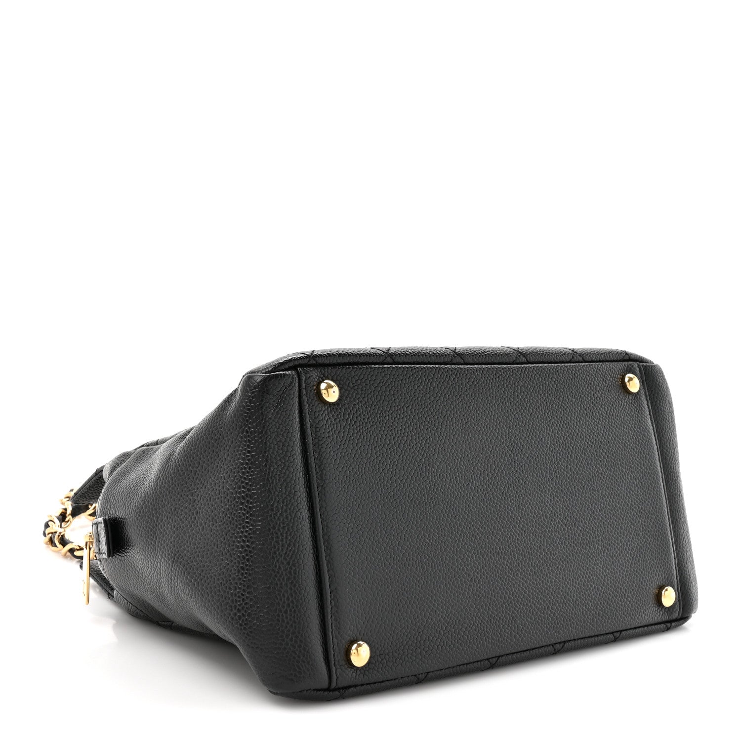 Caviar Quilted Petit Timeless Tote PTT Black