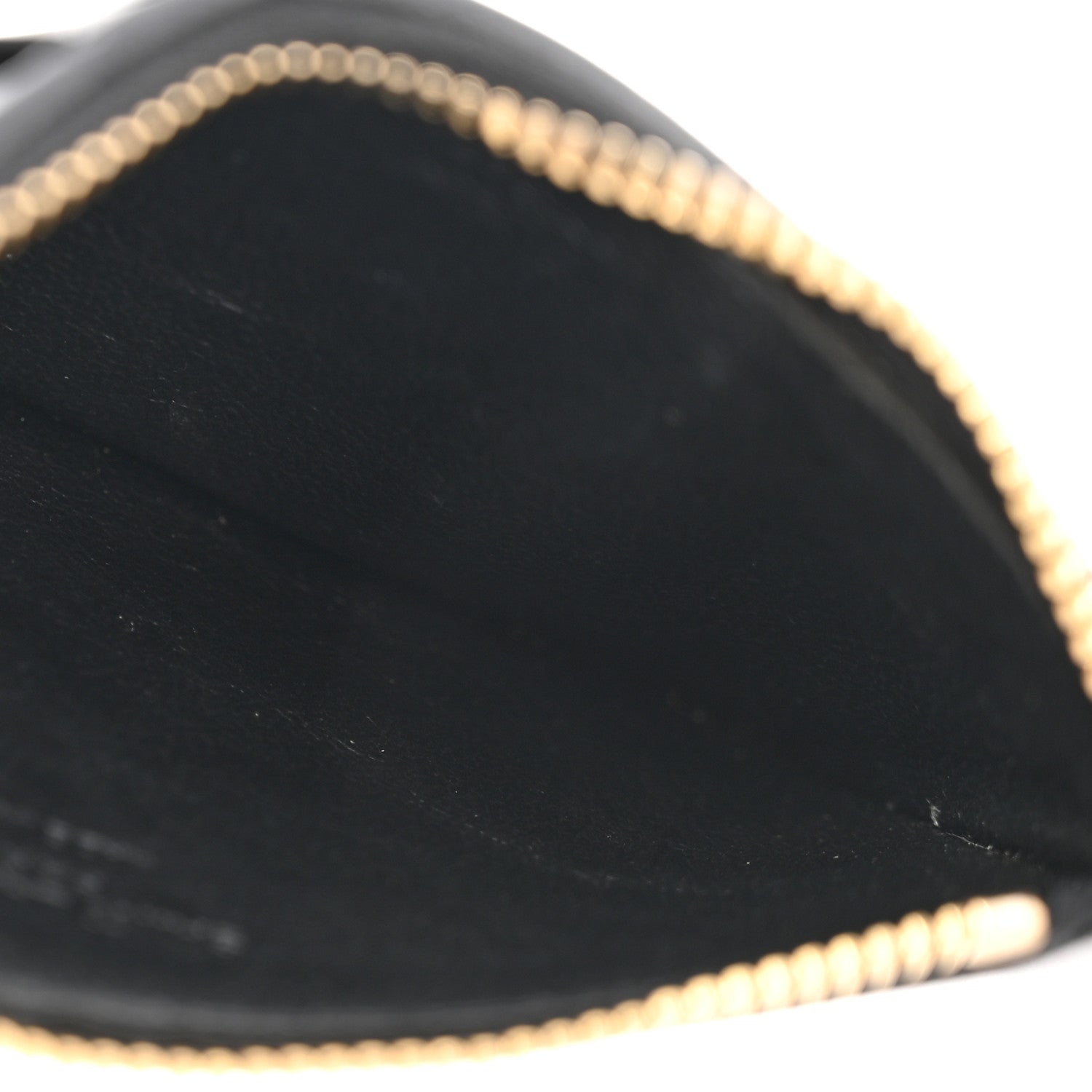 Calfskin 5 Fragments Zip Pouch Card Holder Black