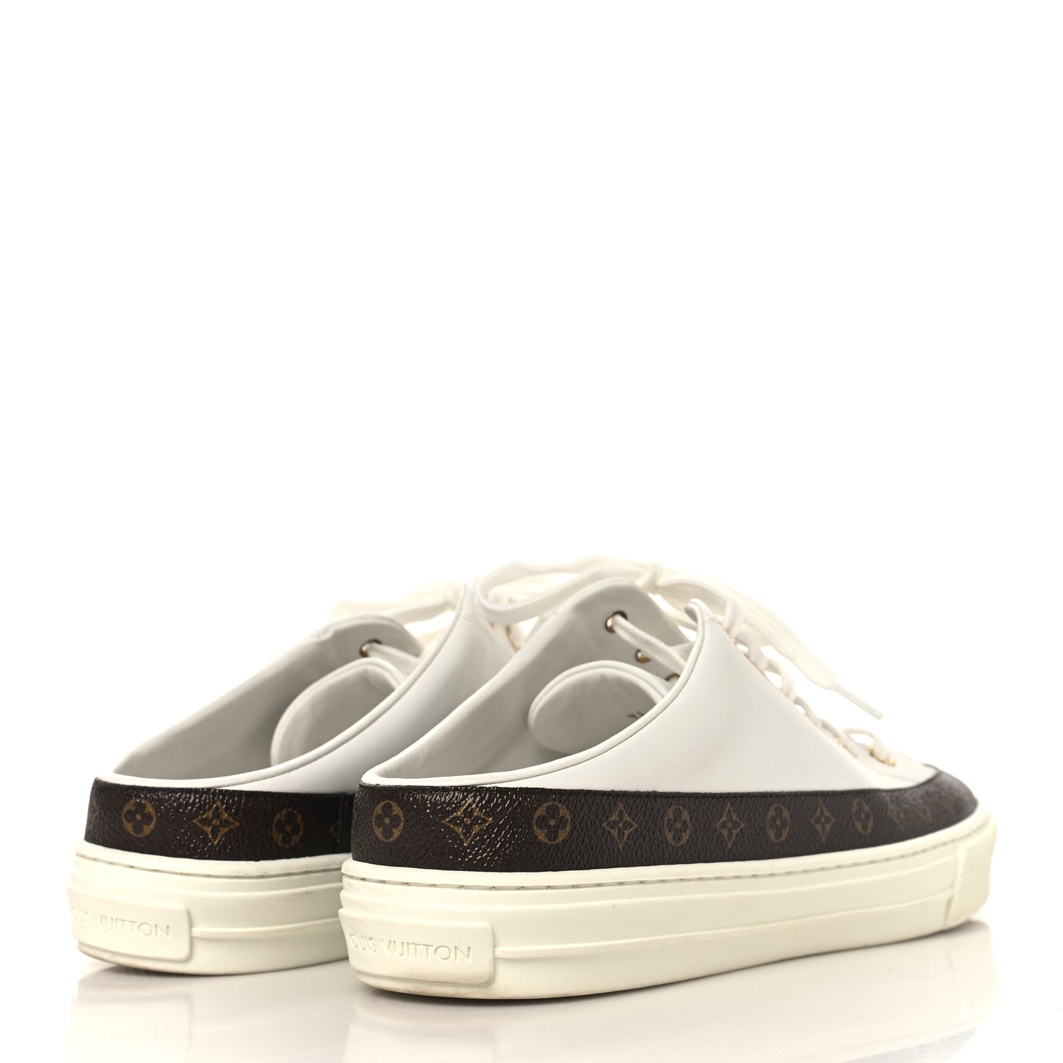 Monogram Womens Stellar Open Back Sneakers 39 White
