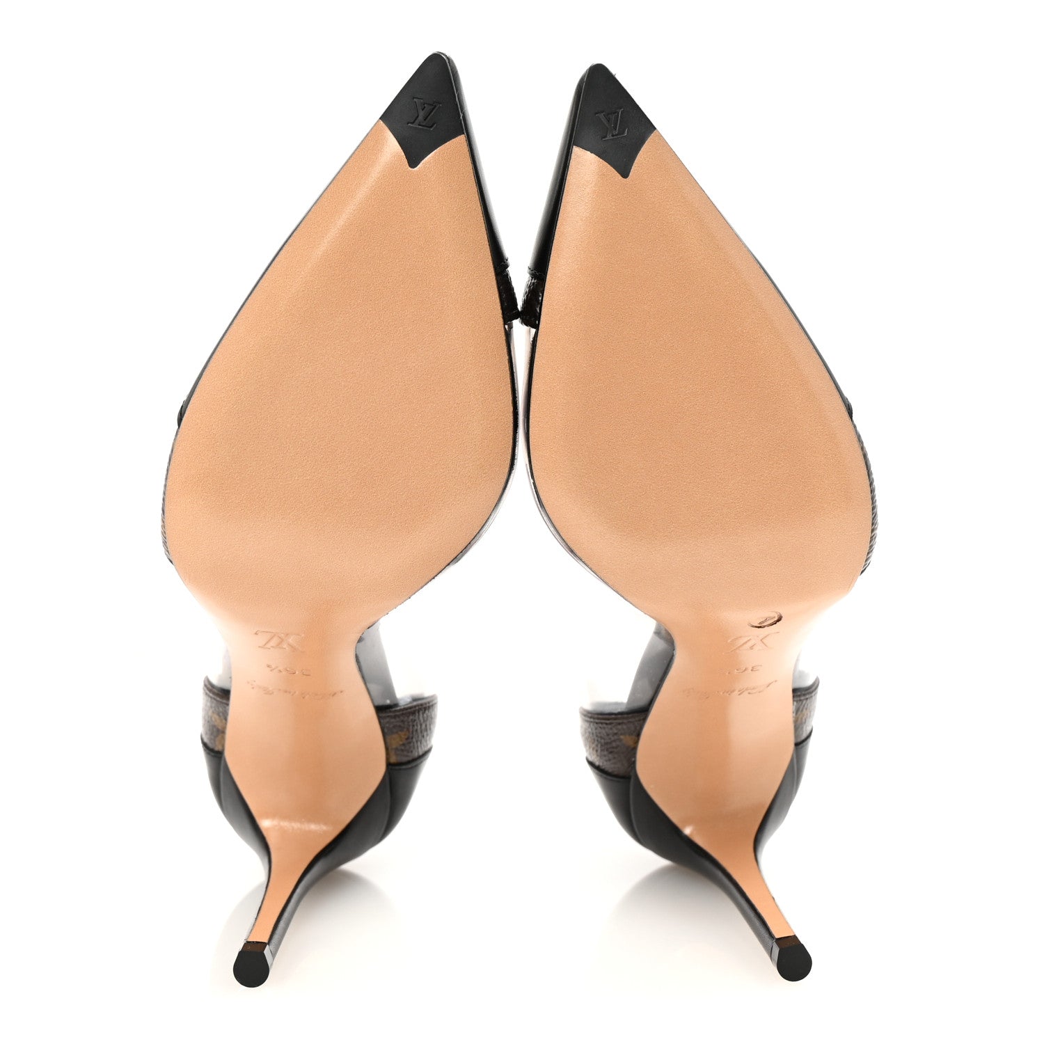 Monogram PVC Call Back Pumps 36.5 Black