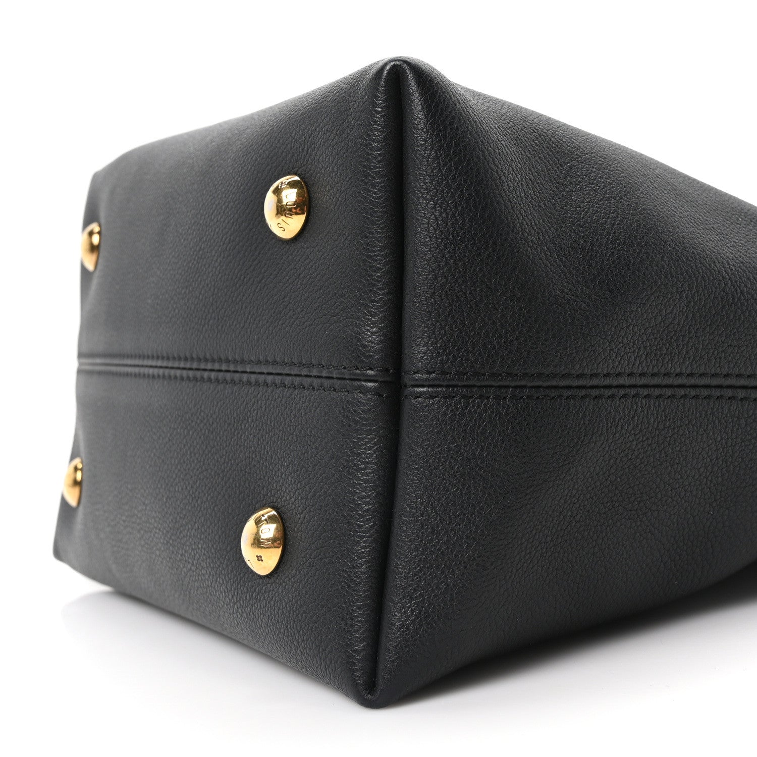 Grained Calfskin Low Key Hobo PM Black