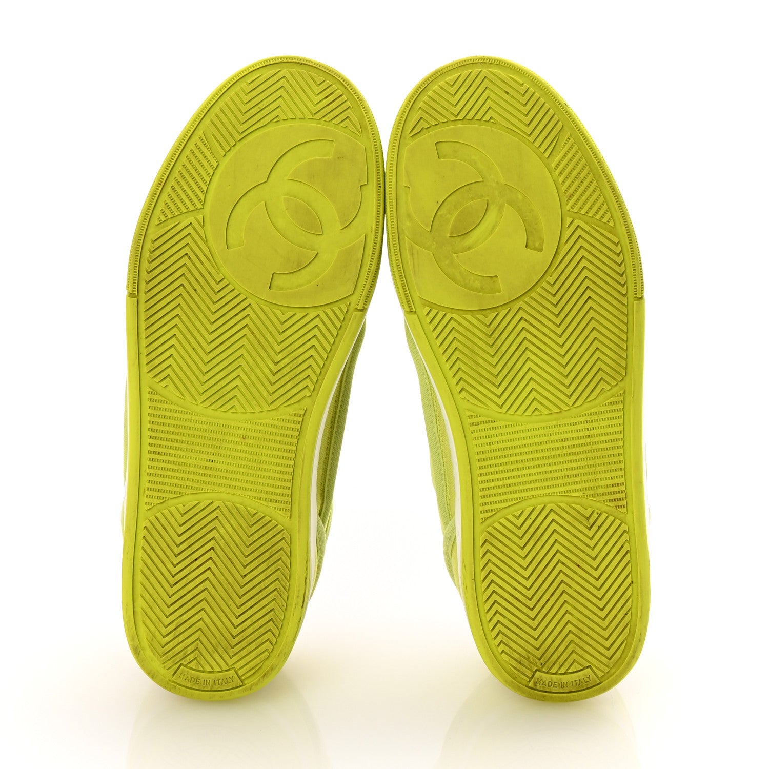 Fabric Womens Logo Sneakers 37 Yellow White