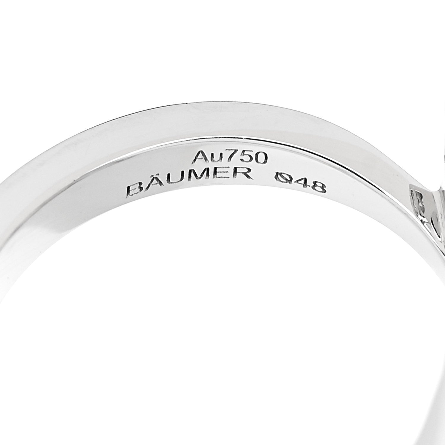 18K White Gold Diamond Fil de Camelia Ring 48 4.5