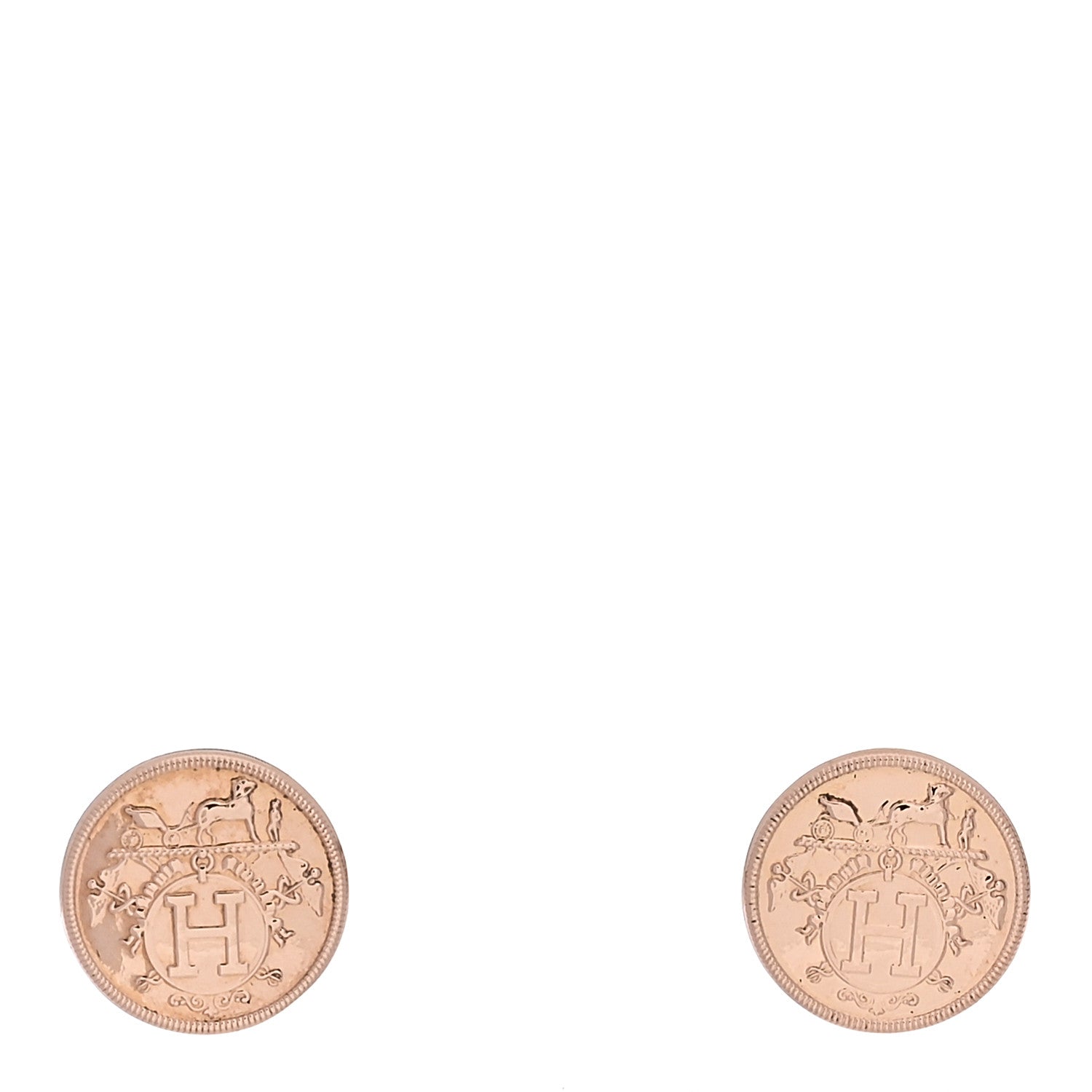 18K Rose Gold TPM Ex-Libris Stud Earrings
