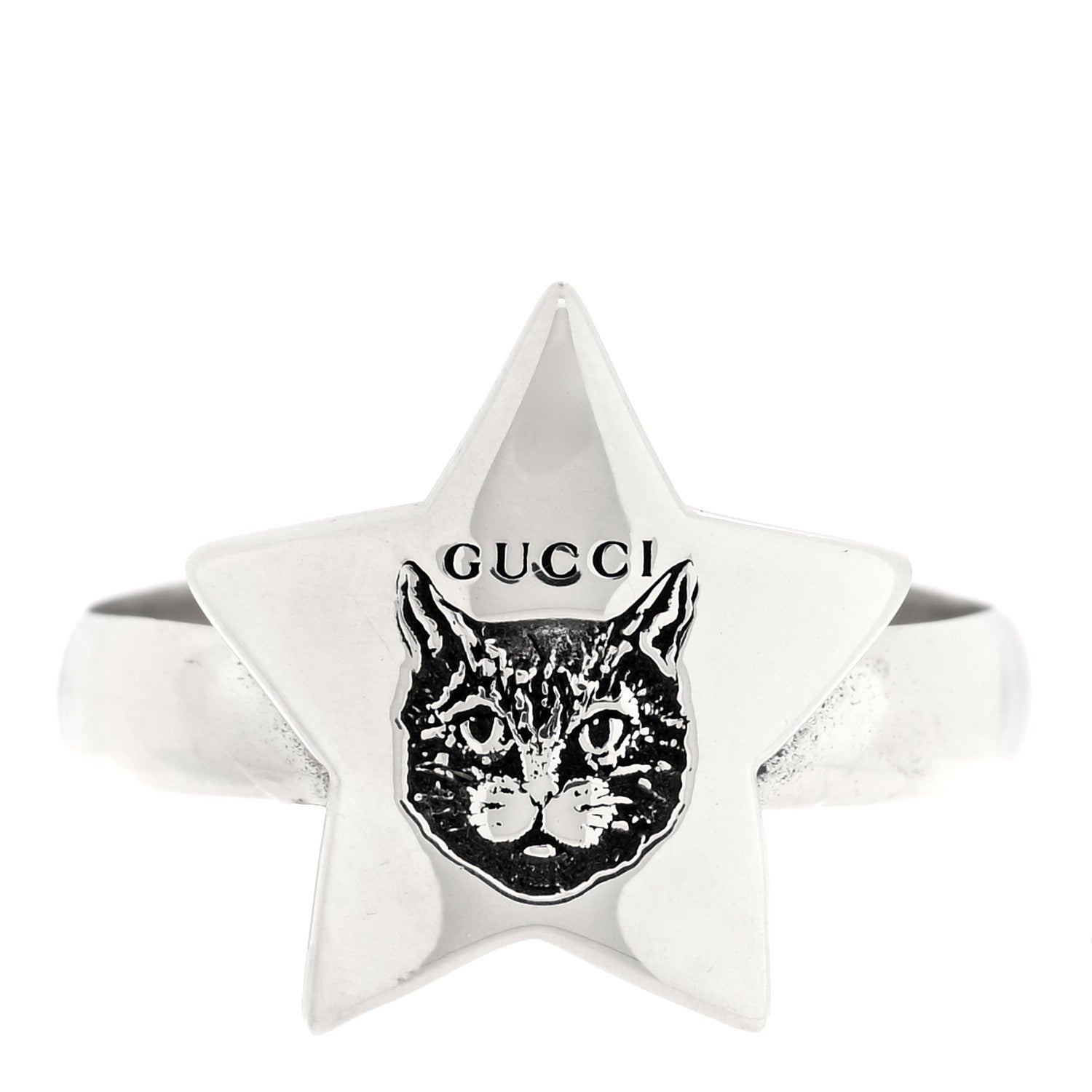 Sterling Silver Blind for Love Star Cat Ring 51 5.75