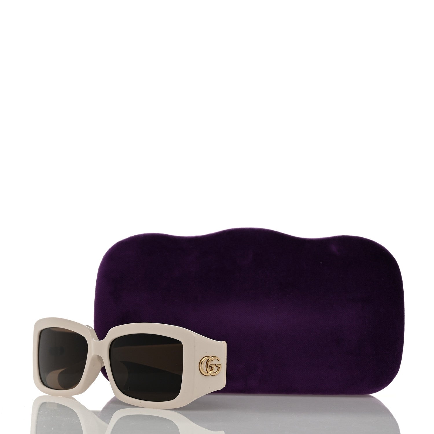Acetate Rectangular Sunglasses GG1403SK White