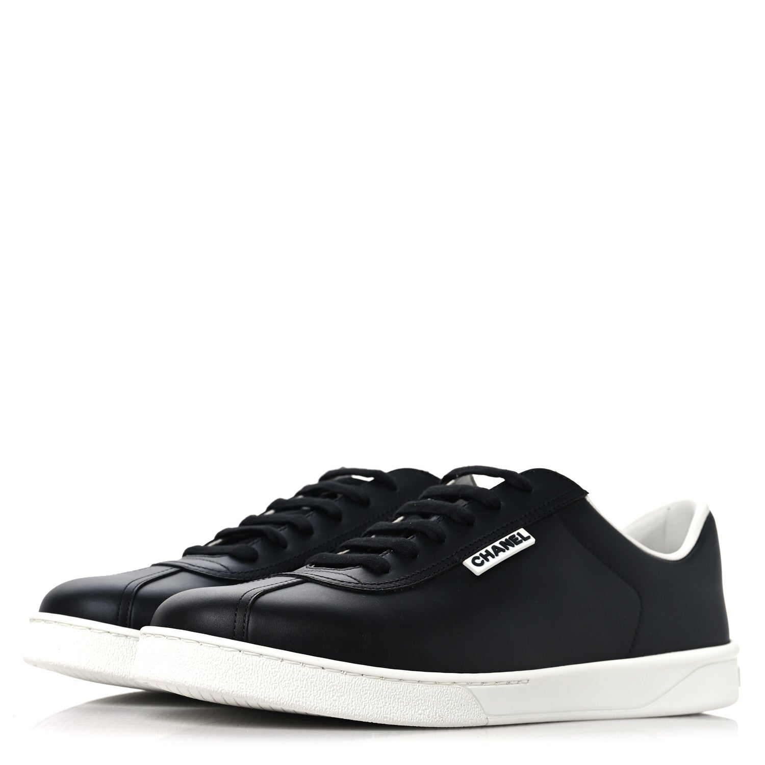 Calfskin CC Mens Uniform Sneakers 43 Black