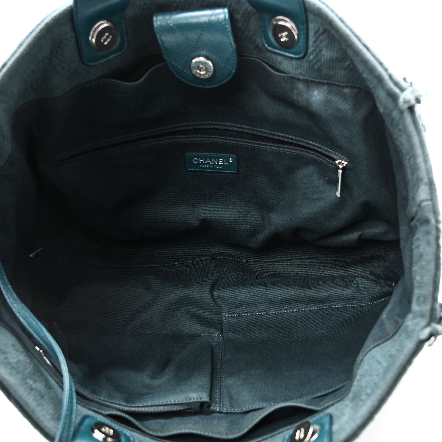Canvas Large Double Face Shopping Tote Green