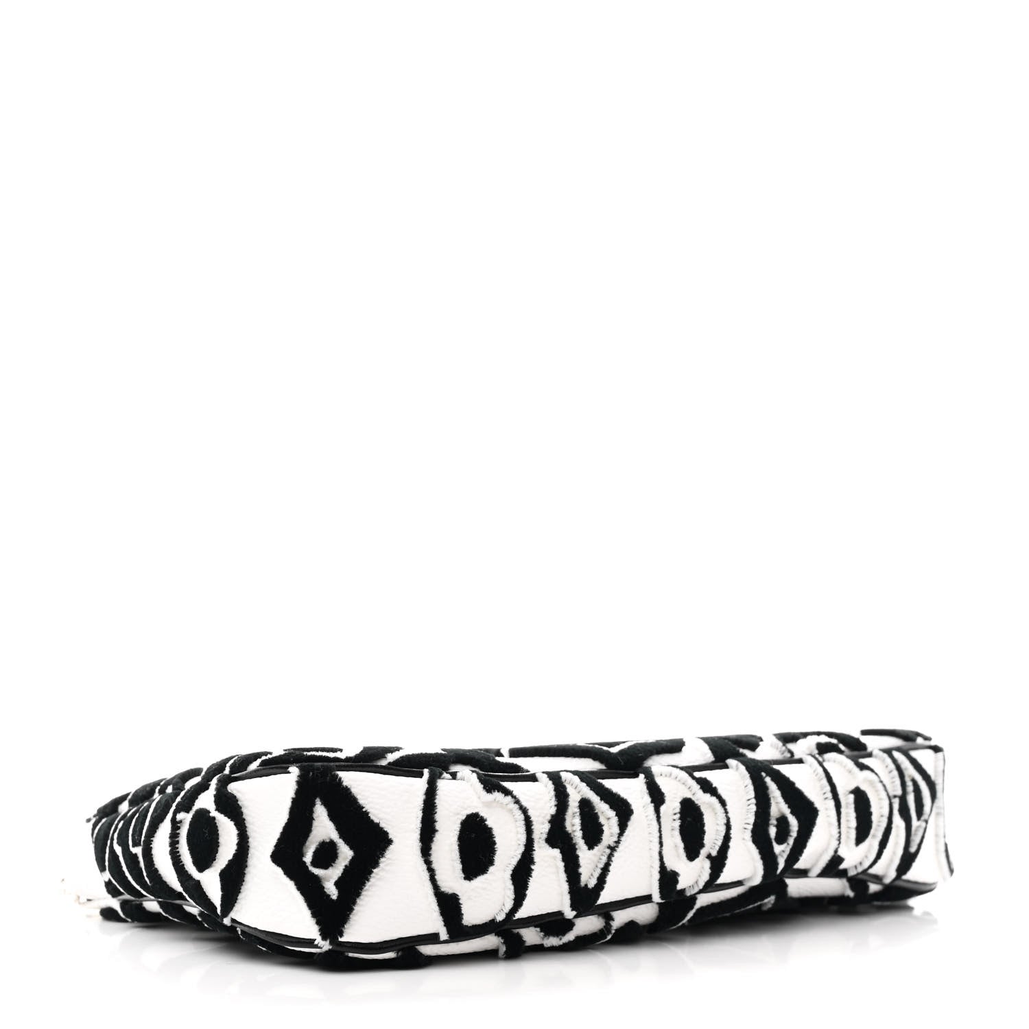 X UF Tufted Monogram Pochette Accessories White Black