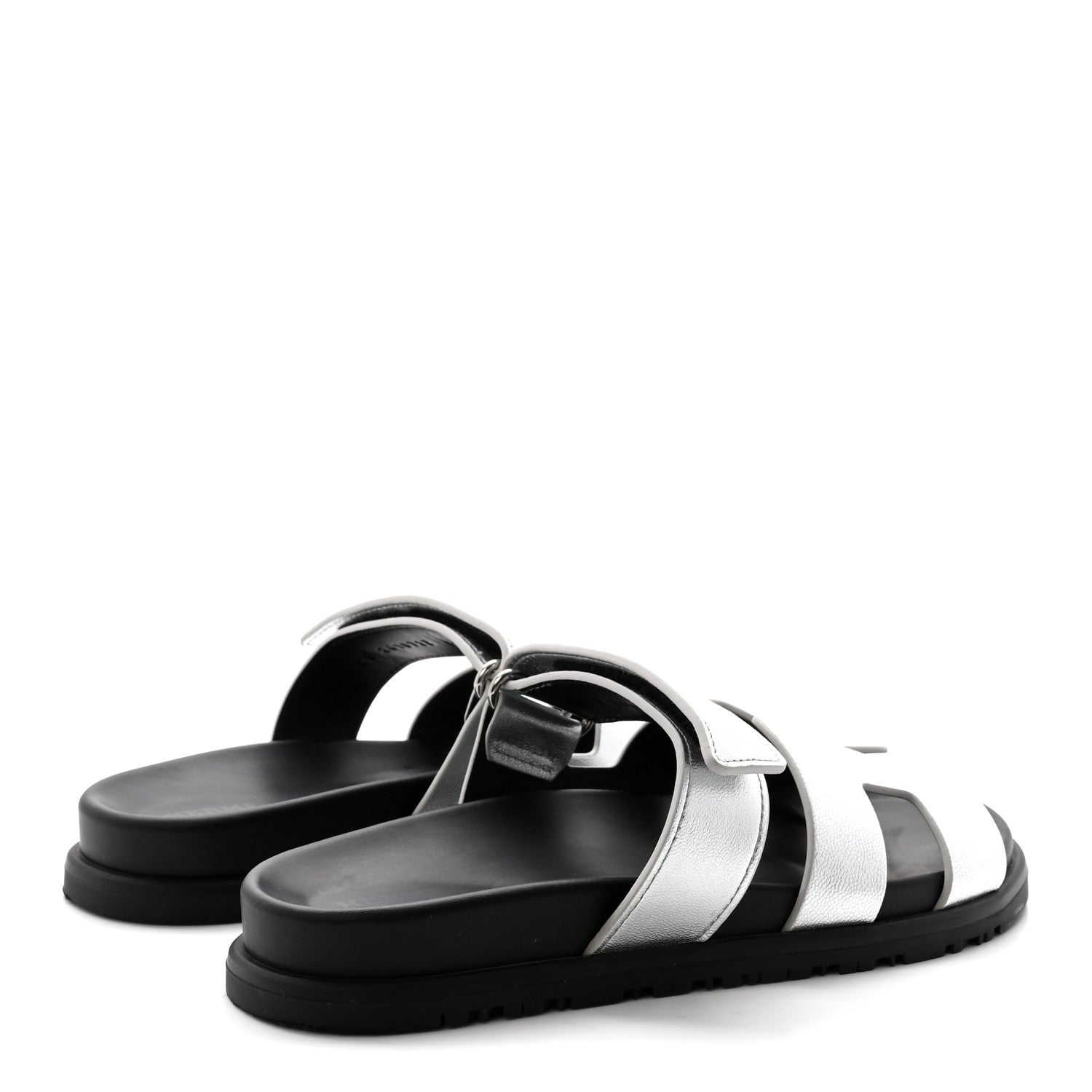 Metallic Goatskin Womens Chypre Sandals 36 Argent