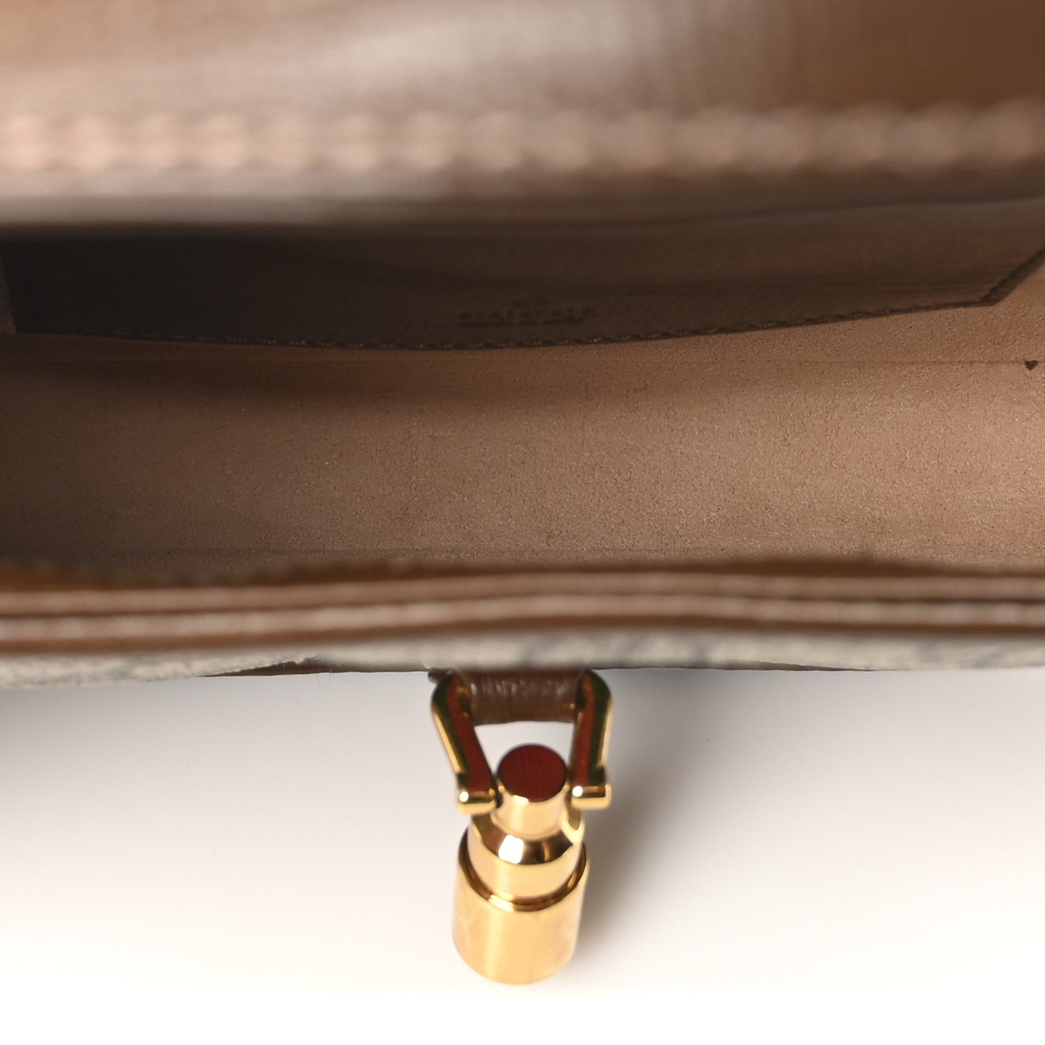 GG Supreme Monogram Azalea Calfskin Web Mini Jackie 1961 Hobo Beige Ebony Brown Sugar