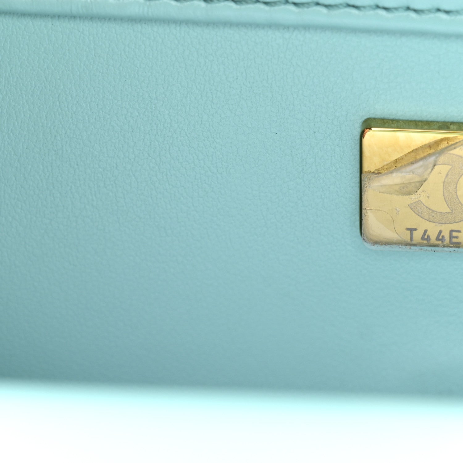 Calfskin Quilted Mini Perfect Fit Flap Turquoise