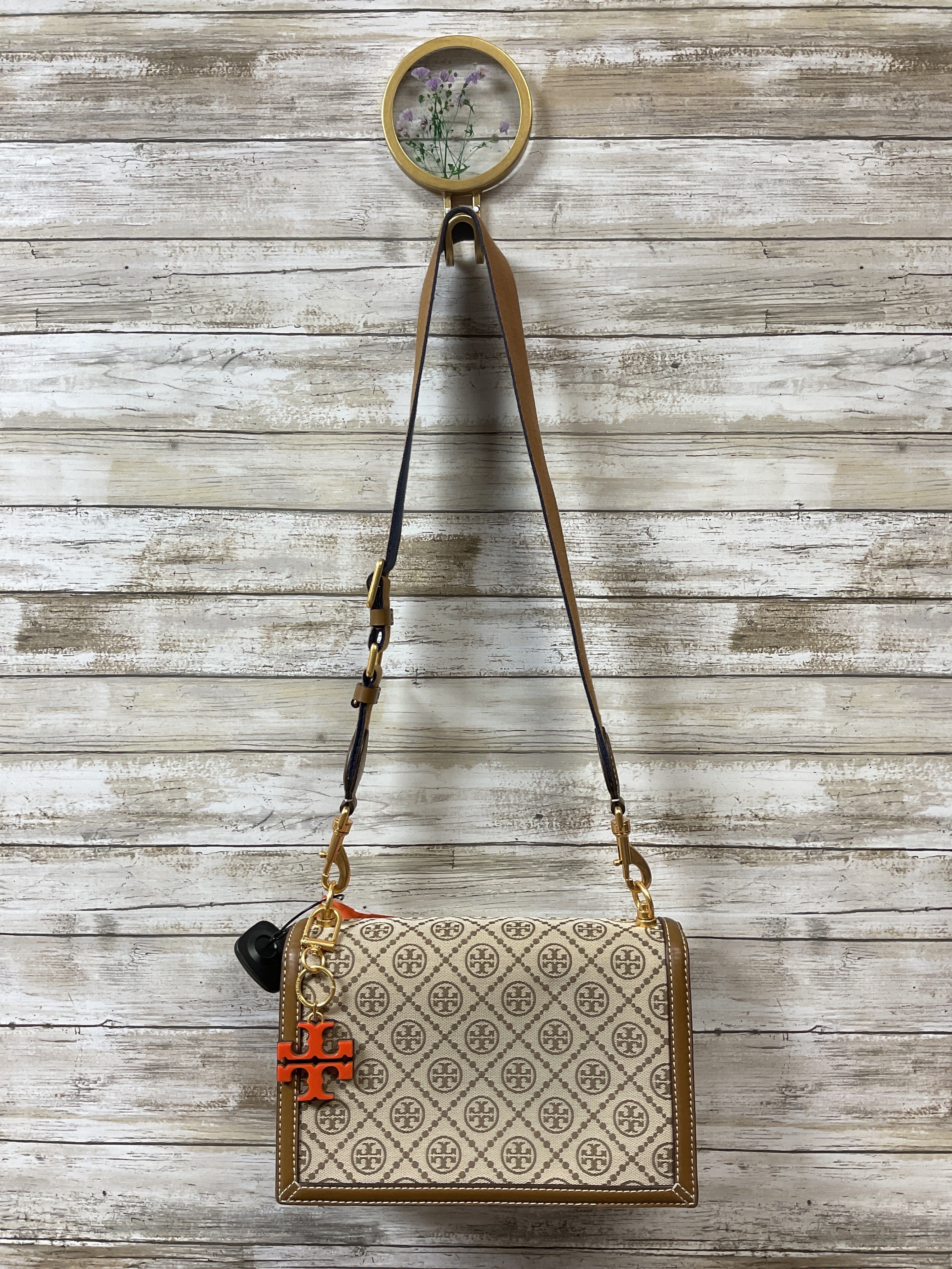 Handbag Designer By Tory Burch In Tan, Size:Medium