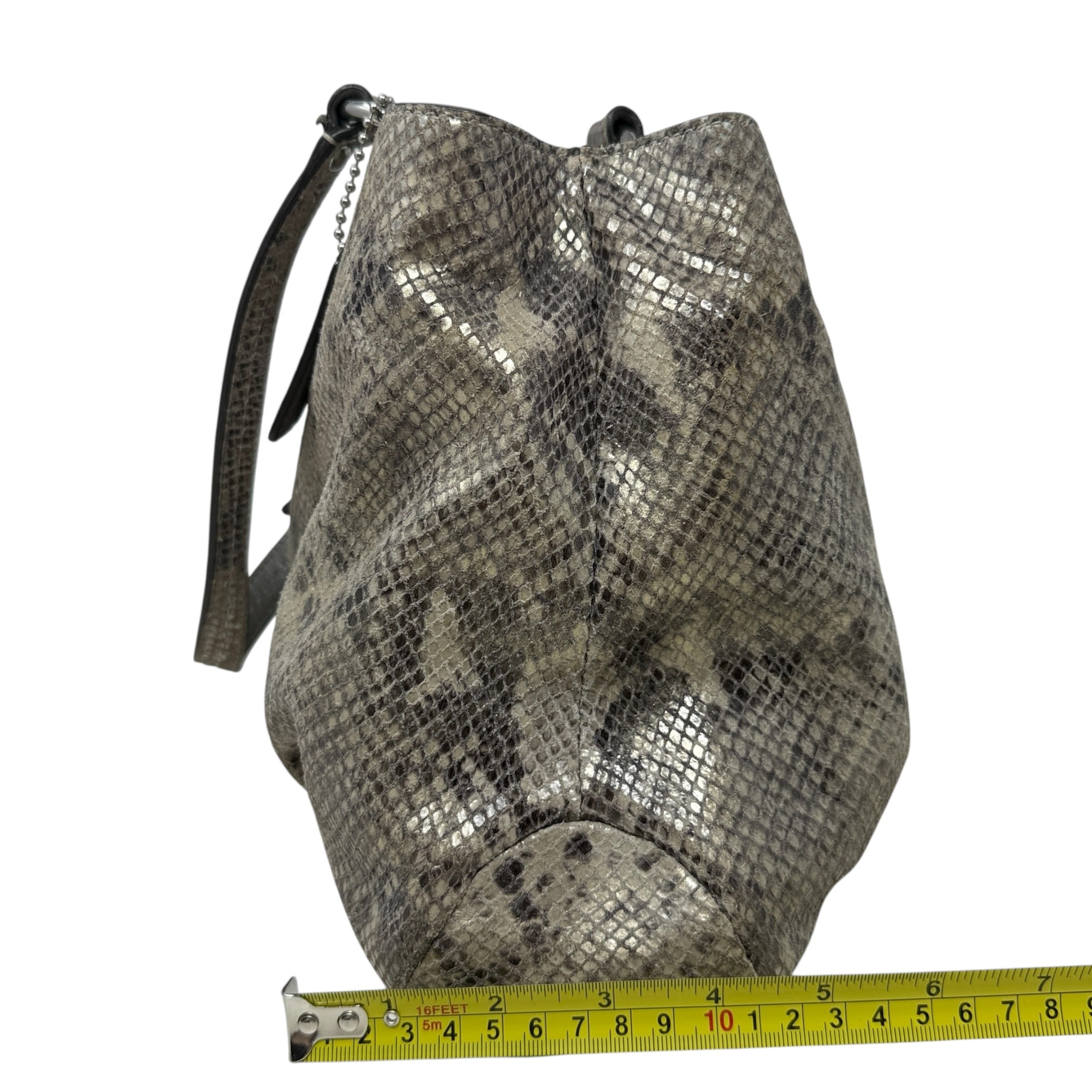 Soho Python Embossed Leather Carryall Tote Designer By Coach, Size: Medium