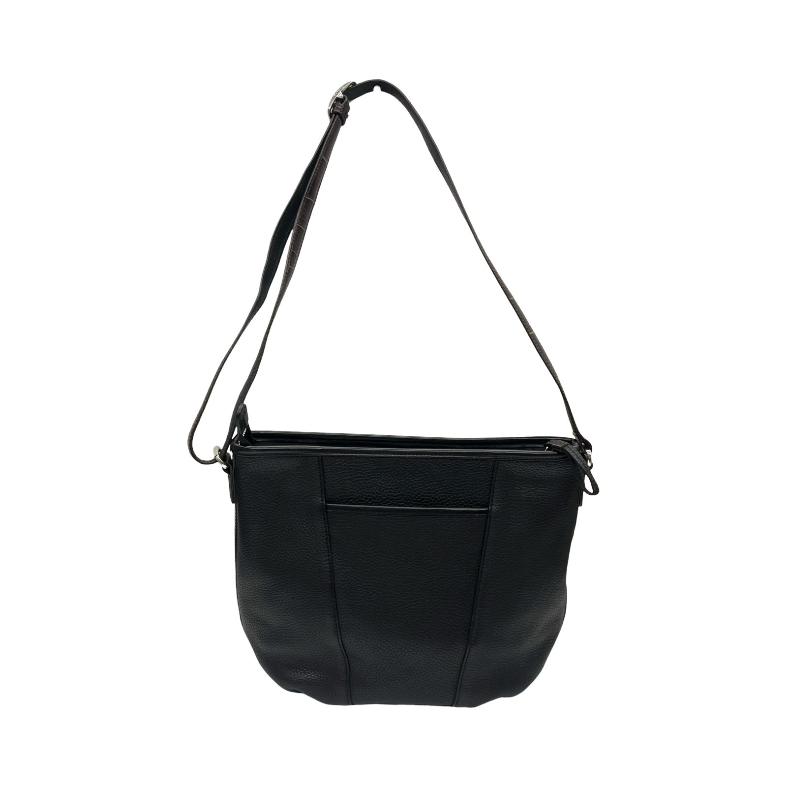 Handbag Leather By Brighton In Black & Brown, Size:Medium