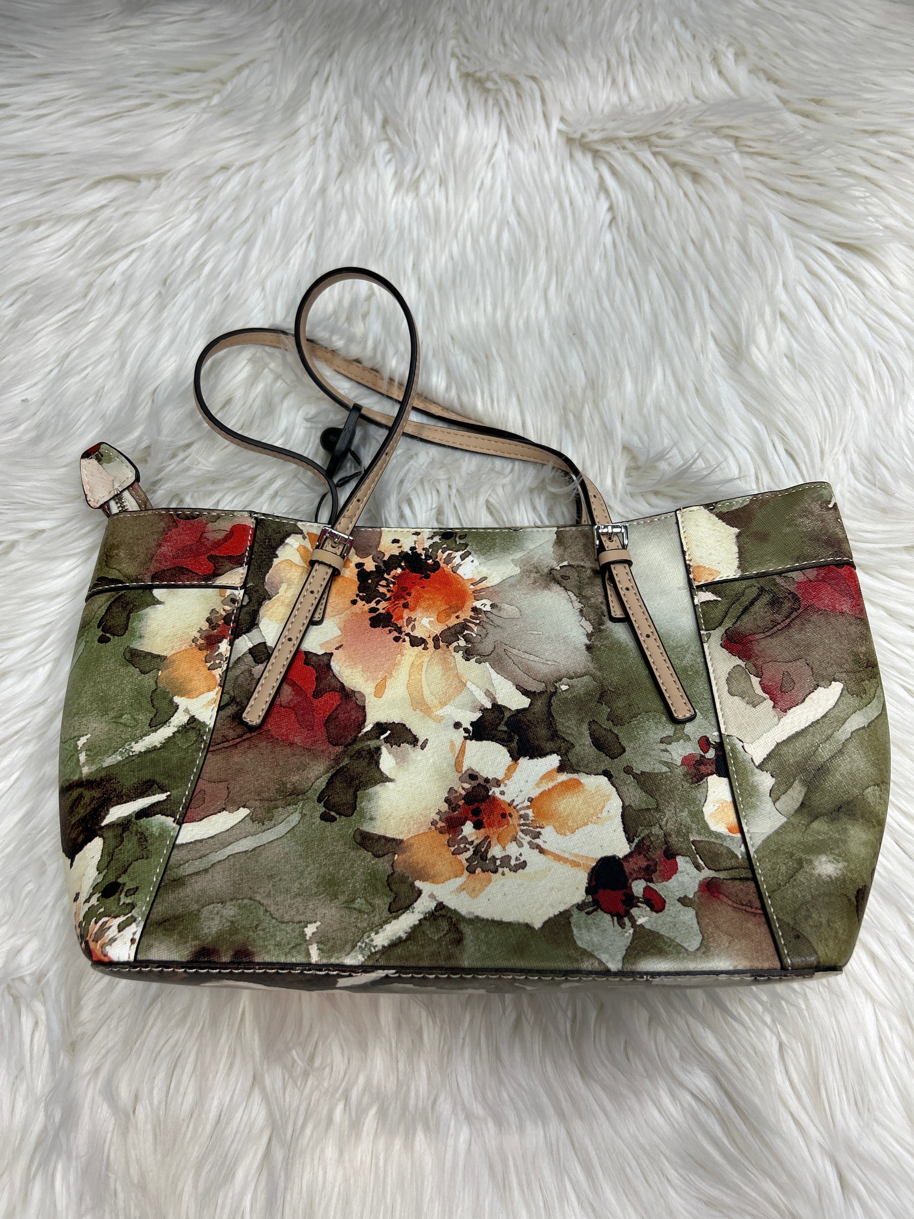 Handbag By Guess In Green, Size:Large