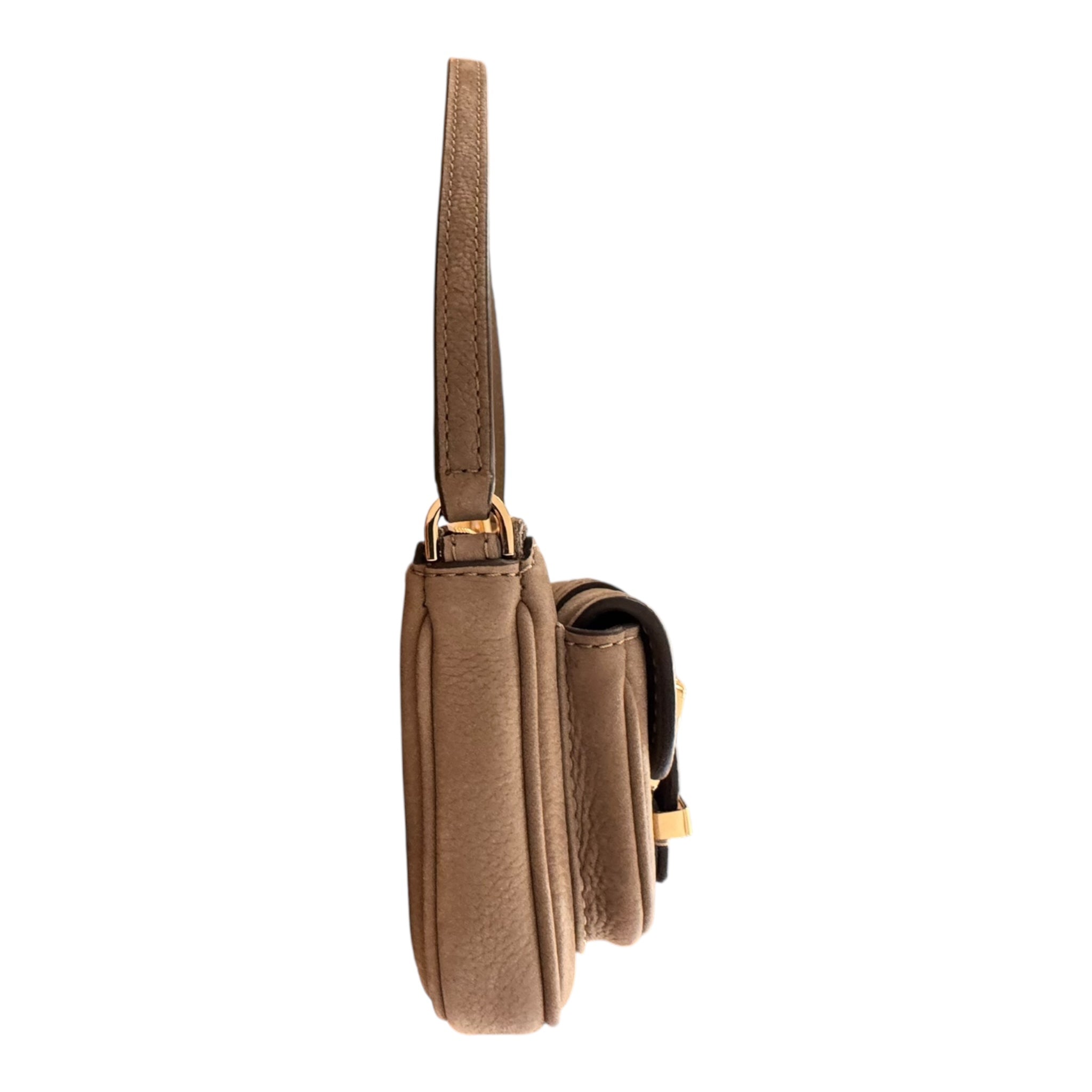 Handbag Designer By Michael Kors In Taupe, Size: Extra Small