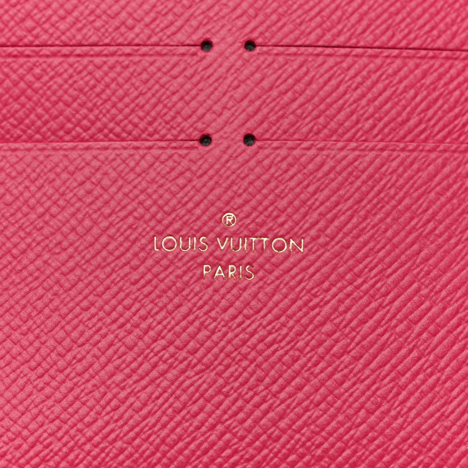 Calfskin Felicie Card Holder Insert Fuchsia