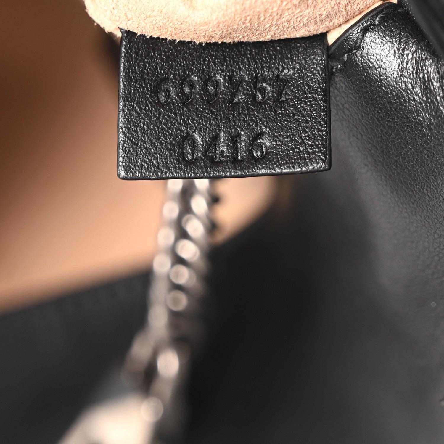 Calfskin Matelasse Monochrome GG Marmont Chain Belt Bag Black