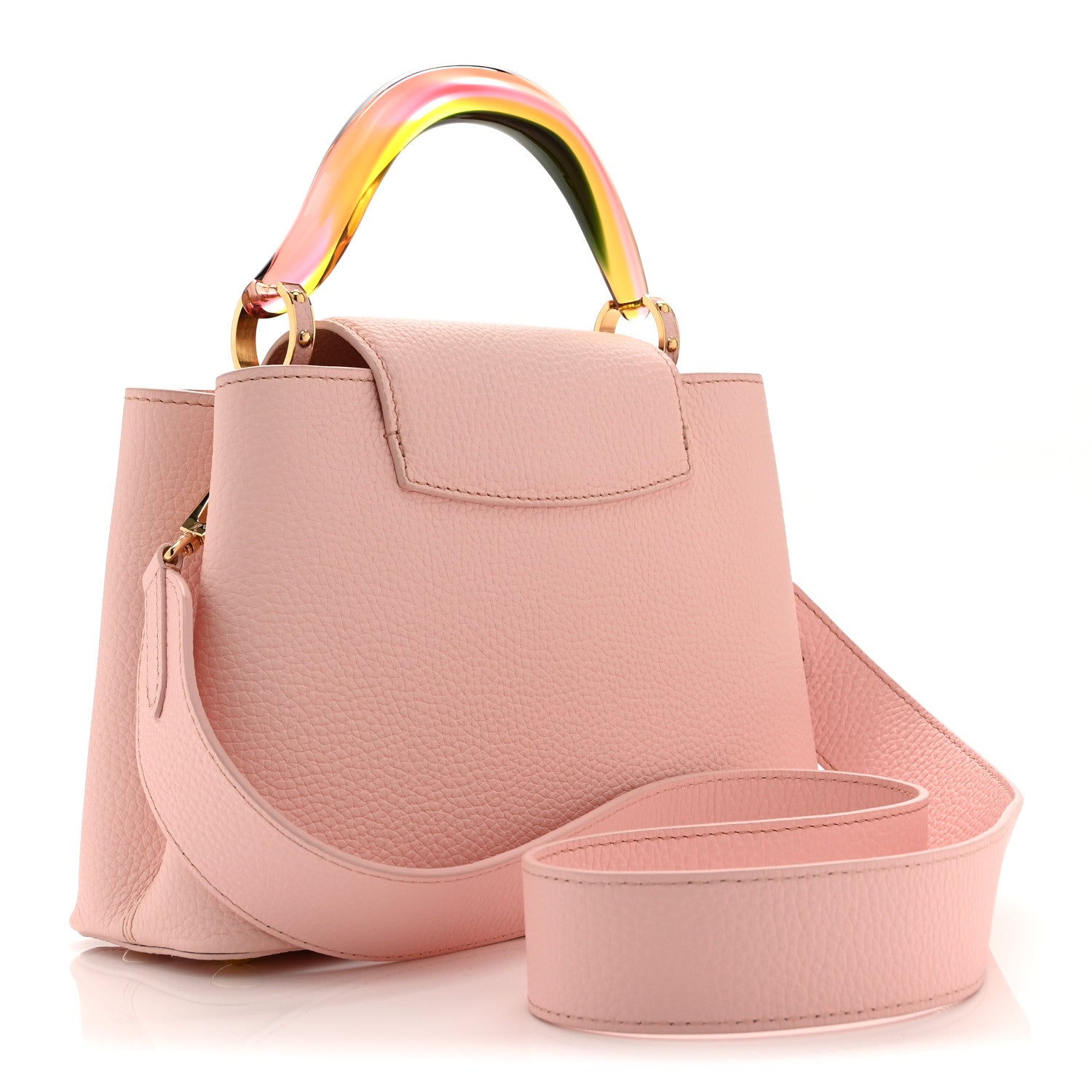 Taurillon Resin Murano Capucines BB Rose Jasmin