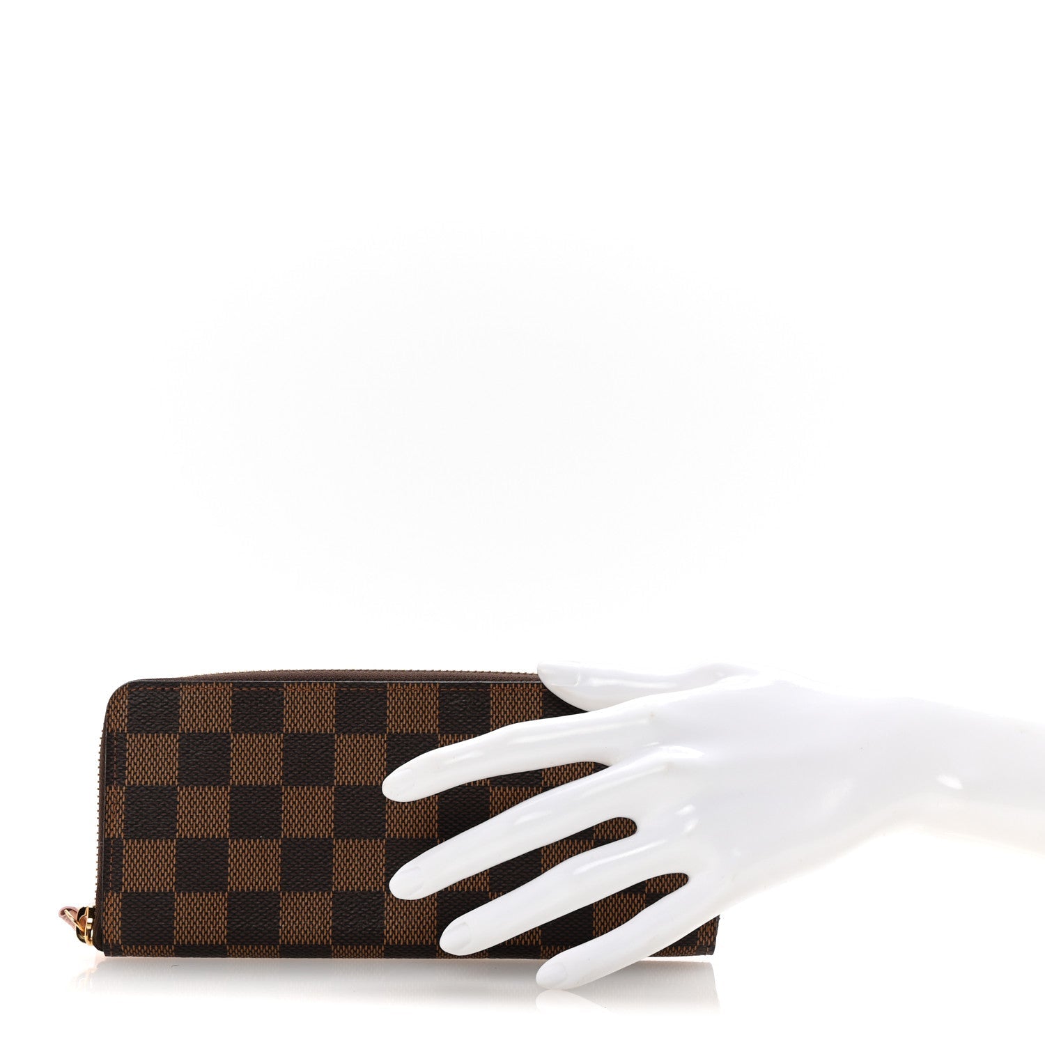 Damier Ebene Clemence Wallet Rose Ballerine