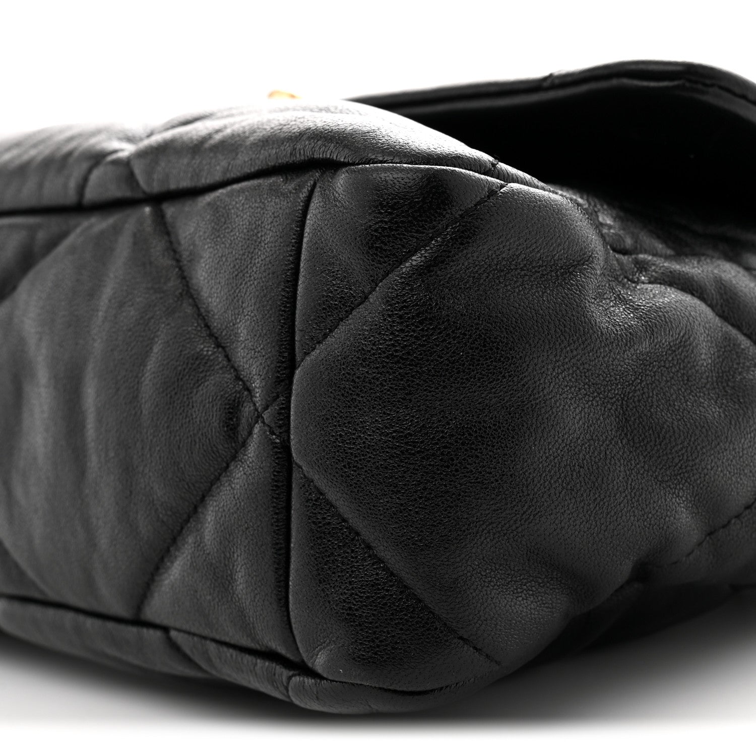 Goatskin Quilted Large Chanel 19 Flap Black