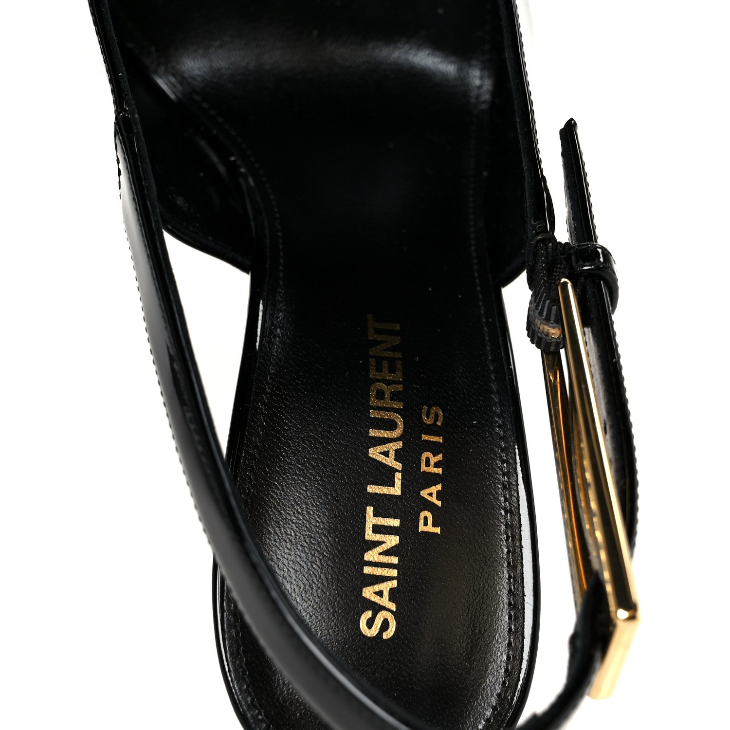 Glazed Calfskin Lee Slingback Pumps 35 Black