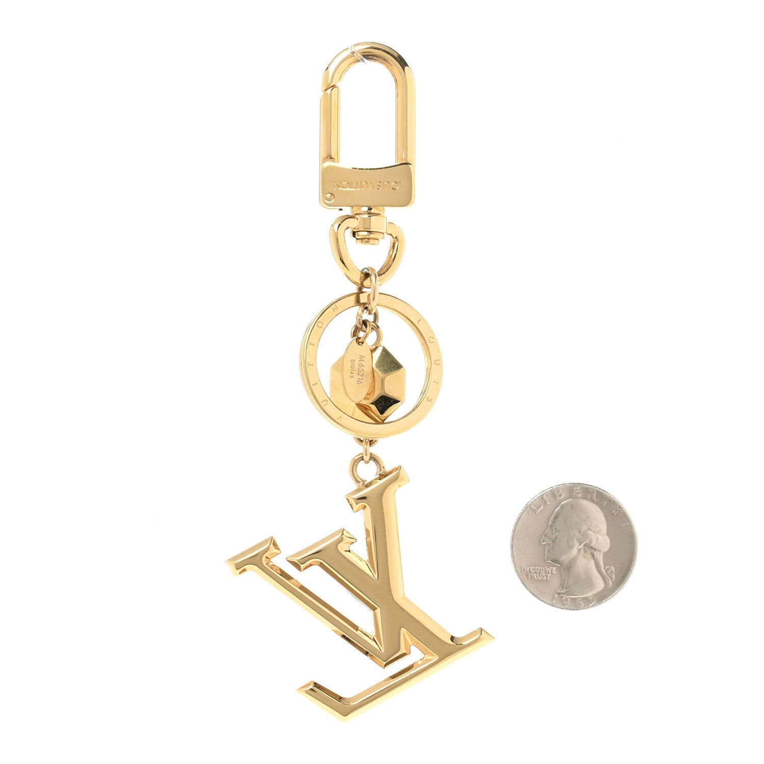 LV Facettes Bag Charm Key Holder Gold