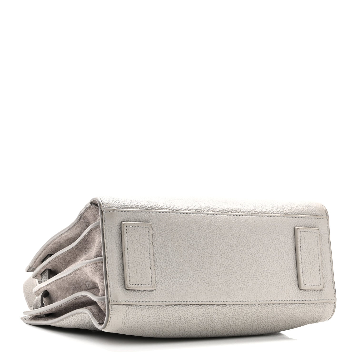 Grained Calfskin Bi-Color Baby Supple Sac De Jour Souris Fog