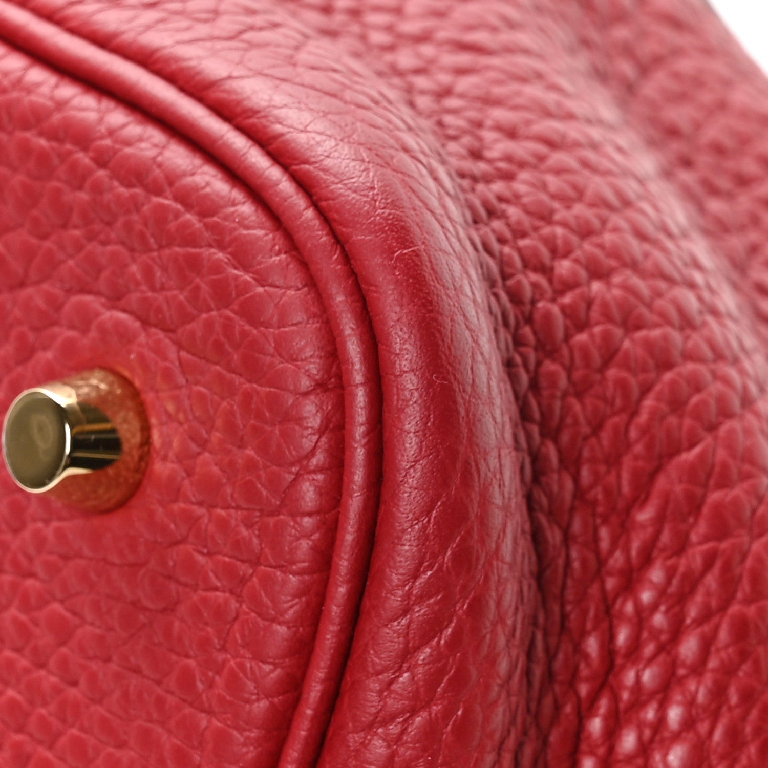 Taurillon Clemence Picotin Lock 22 MM Rouge Grenat
