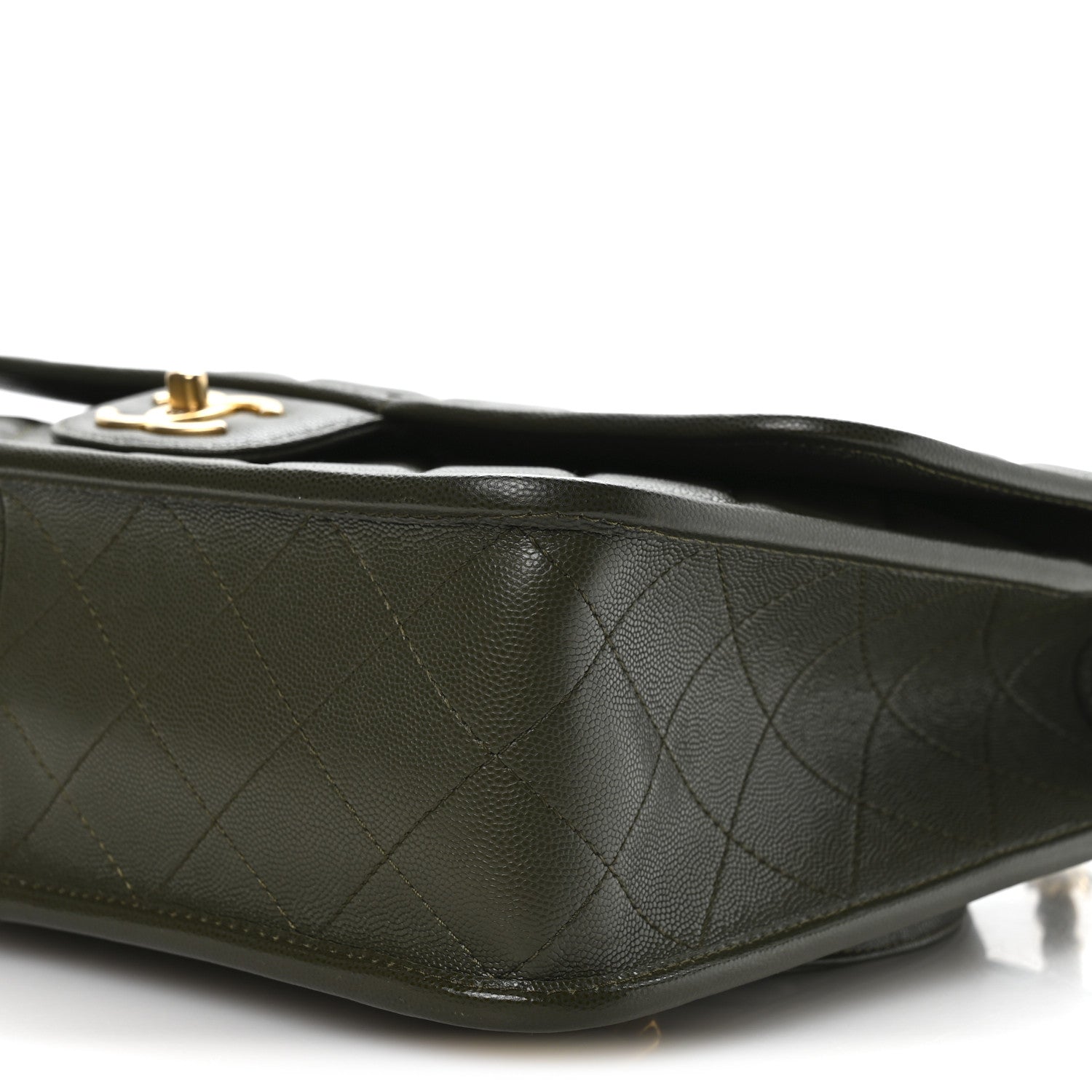 Caviar Quilted School Memory Backpack Dark Green