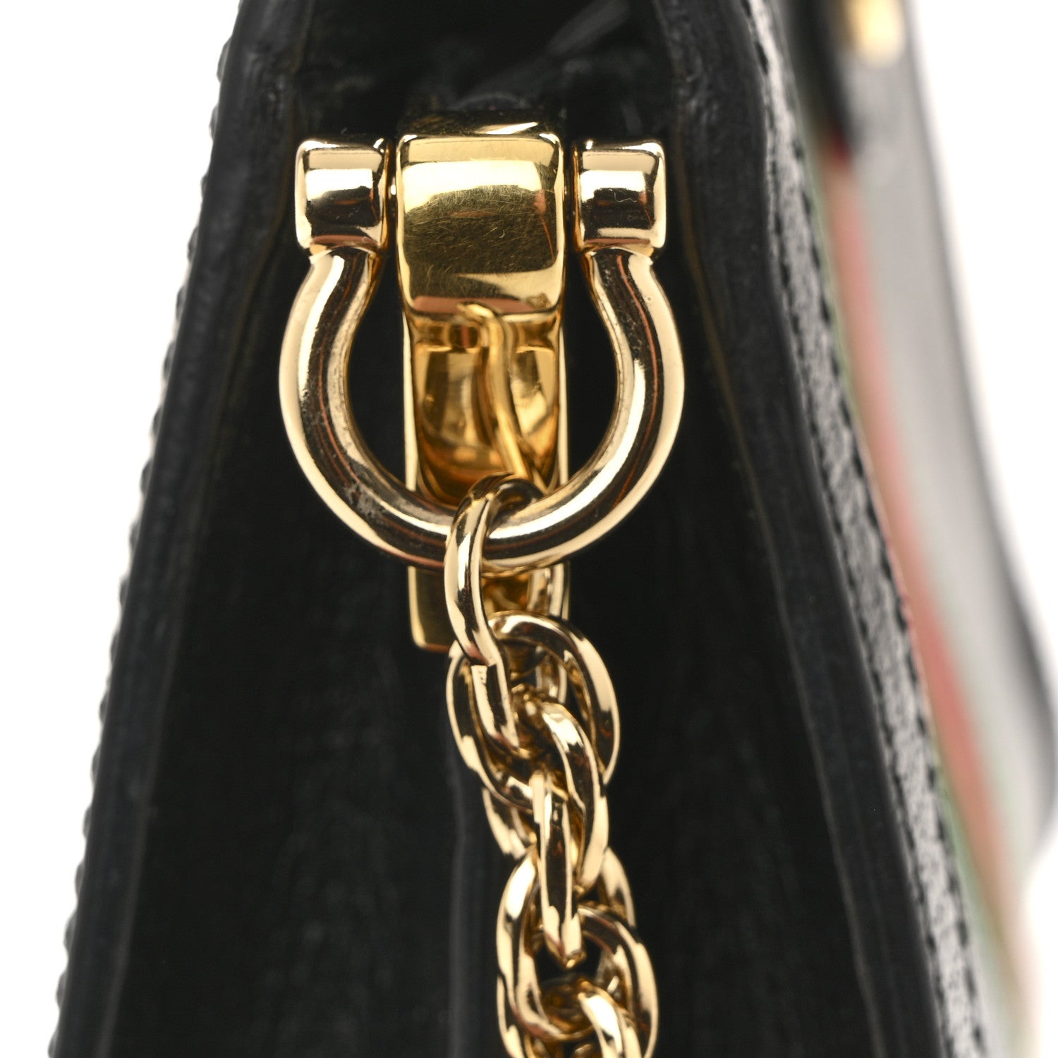 Calfskin GG Web Small Ophidia Chain Shoulder Bag Black