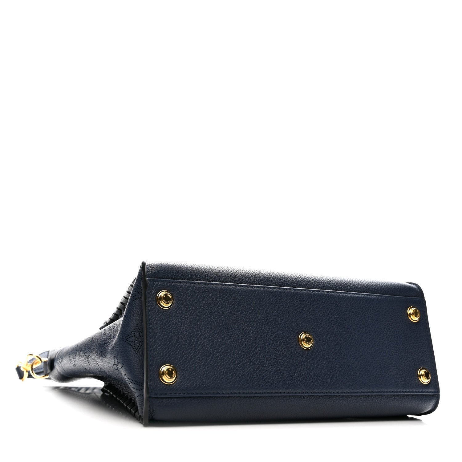 Calfskin Mahina Braided On My Side MM Navy Blue