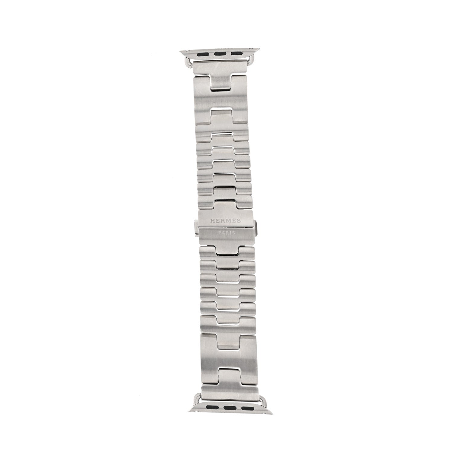 Stainless Steel 46mm Grand H Apple Watch Single Tour Band Gris