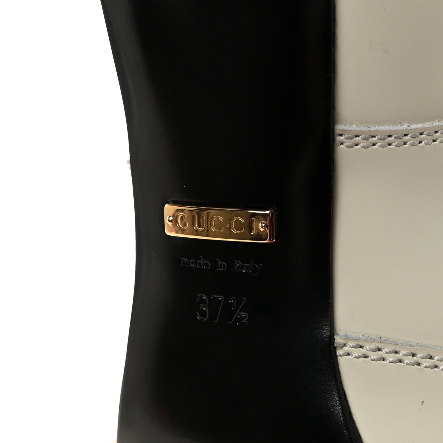 Cordovan Lux Ankle Booties 37.5 Dusty White Black