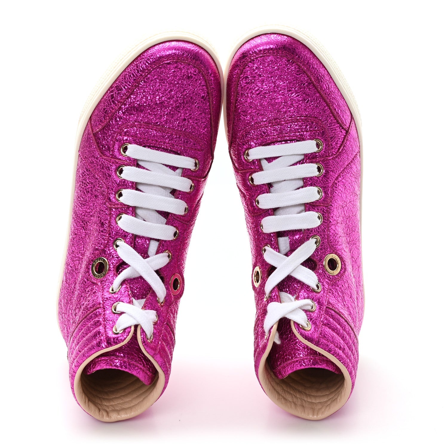 Galassia Womens High Top Sneakers 36.5 Fuxia