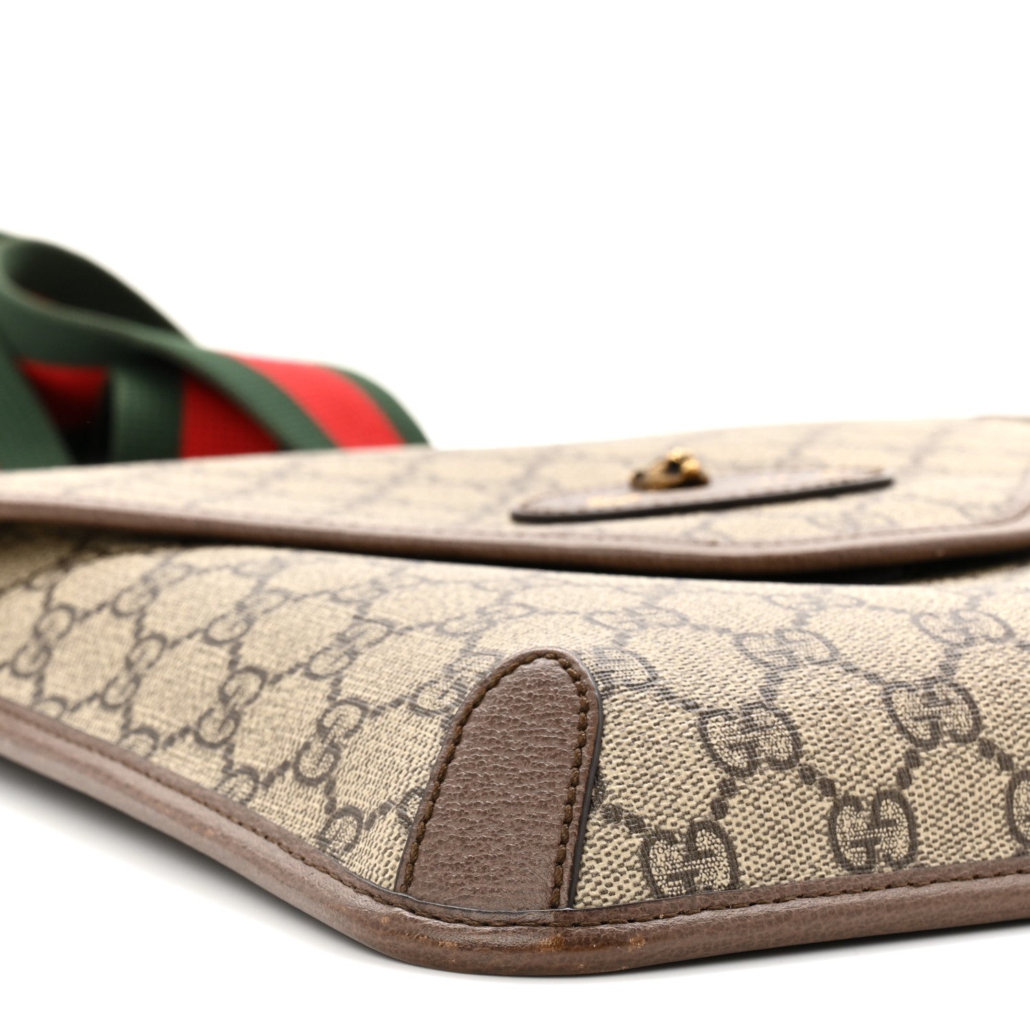 GG Supreme Monogram Web Medium Neo Vintage Flap Messenger Bag Beige New Acero