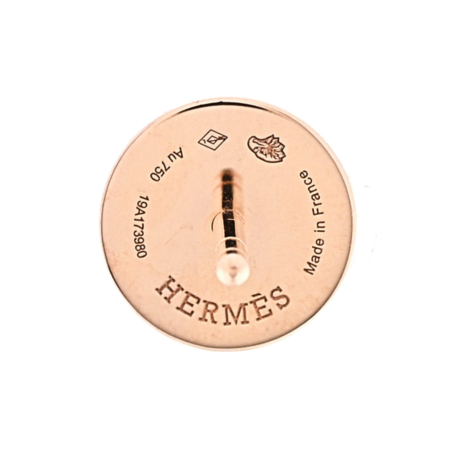 18K Rose Gold TPM Ex-Libris Stud Earrings