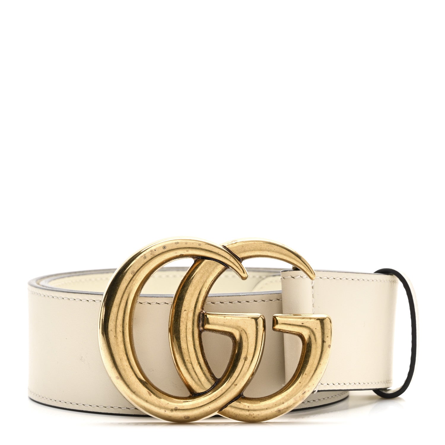 Calfskin Double G 40mm Belt 70 28 Mystic White
