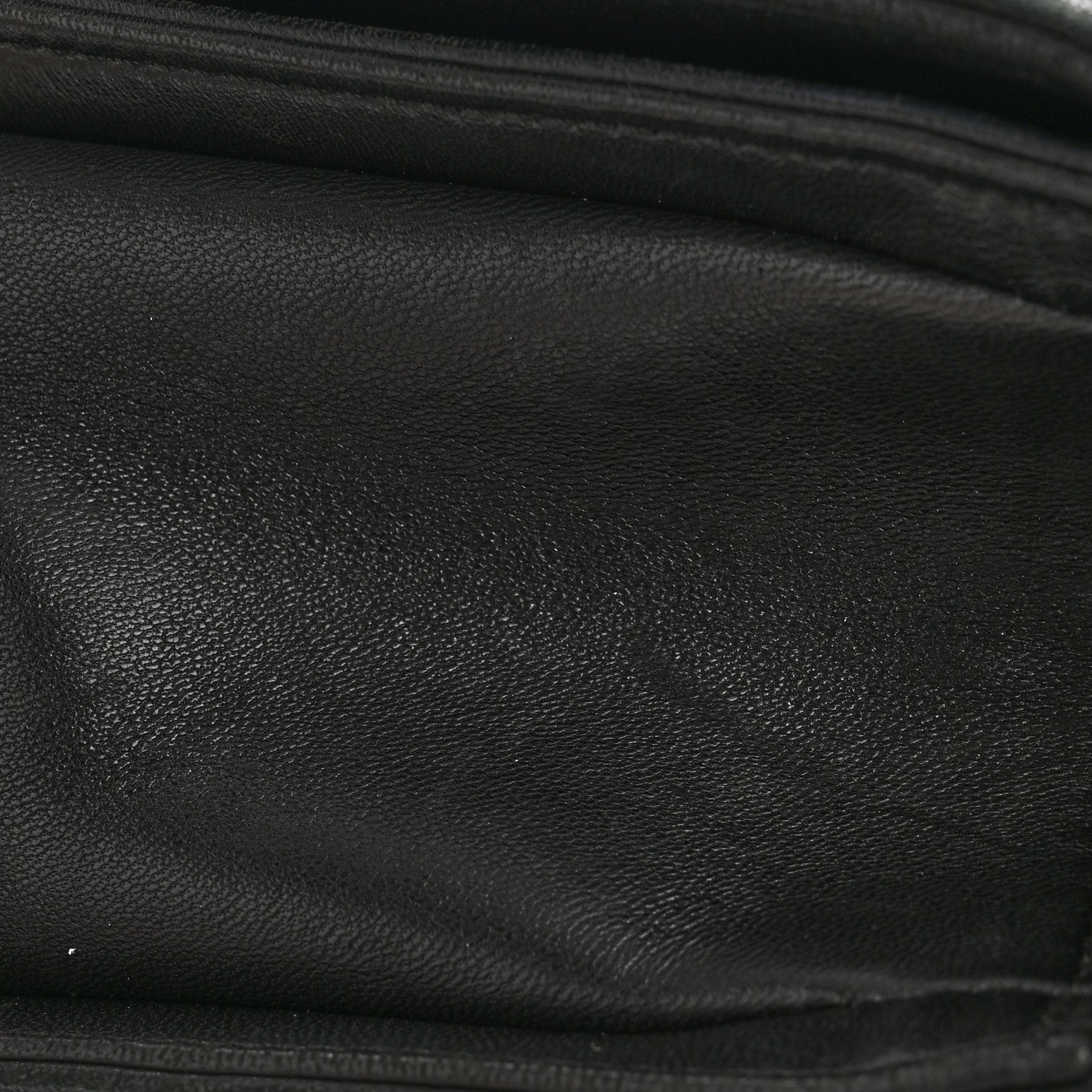 Lambskin Quilted Medium Boy Flap Black